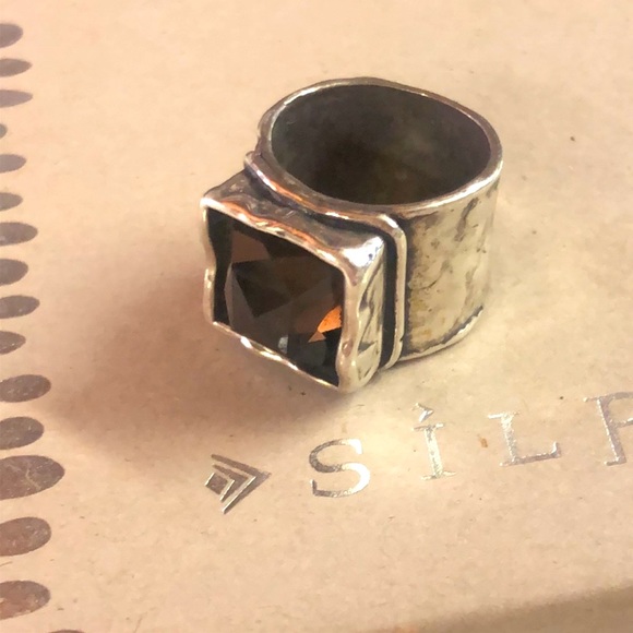 Silpada Smokey Quartz ring size 8 - Picture 3 of 3